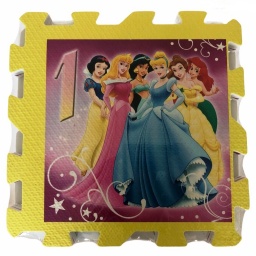 Alfombra Goma Eva Puzzle 8 Piezas 30x30 Princesas Disney