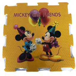 Alfombra Goma Eva Puzzle 9 Piezas 30x30 Mickey Mouse