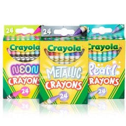 72 Crayolas Metálicas Perladas y Neon Colores Brillantes