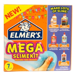 Mega Kit de Slime 5 Colores Brillantes, 2 activadores Elmers