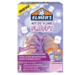 Kit de Slime Fluffy Cascola Lila y Líquido Mágico Esponjoso