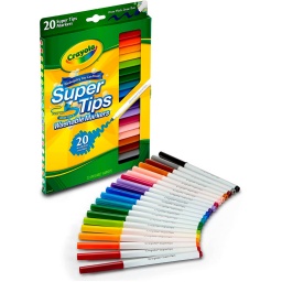 Marcadores Lavables Niño Super Tips Crayola Doble Punta x20