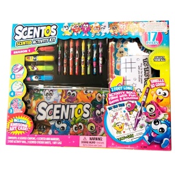 Kit Crayones, Marcadores, Cartuchera, Stickers Scentos 17 pz