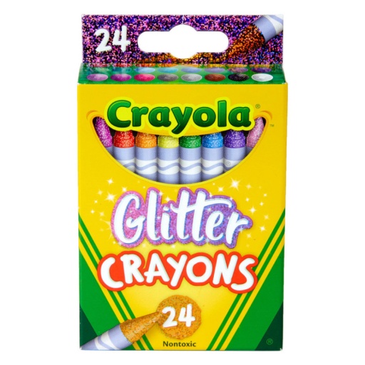 24 Crayones con Brillantina No Toxicas Crayola Con Glitter