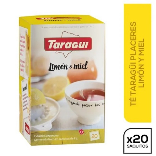 T Taragi Placeres Limn y Miel 20 Sobres de 2 gramos