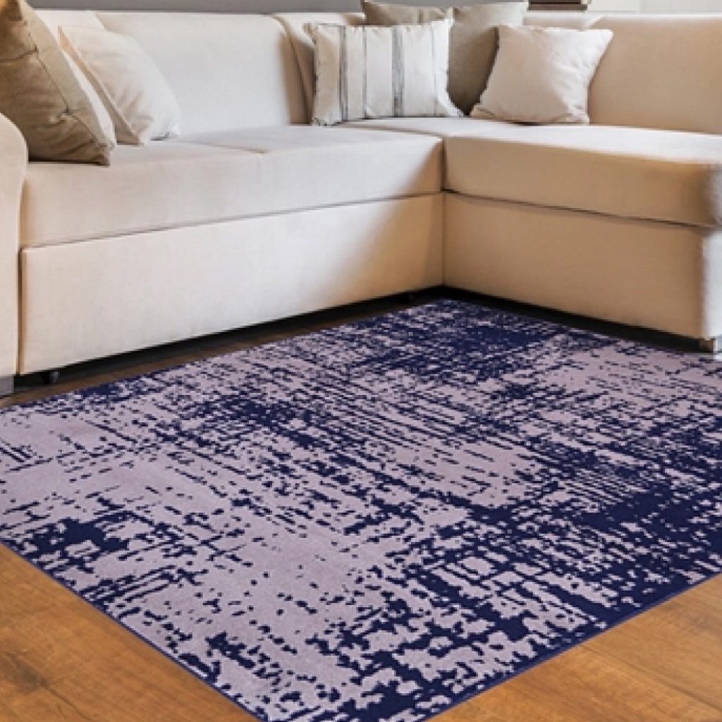 Alfombra Azul y Beige para Living, Dormitorio, Sala 200x250 alfombra,  alfombrar, la casa de la alfom