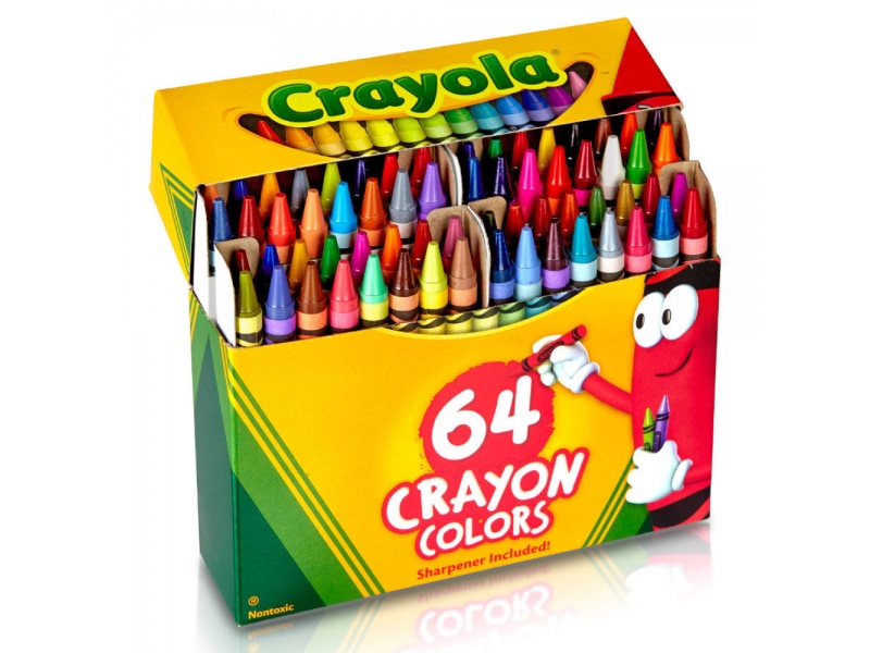 64 Crayones para Niños No Toxicas Crayola Con Sacapuntas