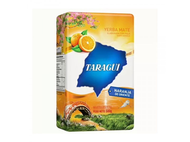 Yerba Taragui Argentina Con Palos 500 Gr Sabor Naranja
